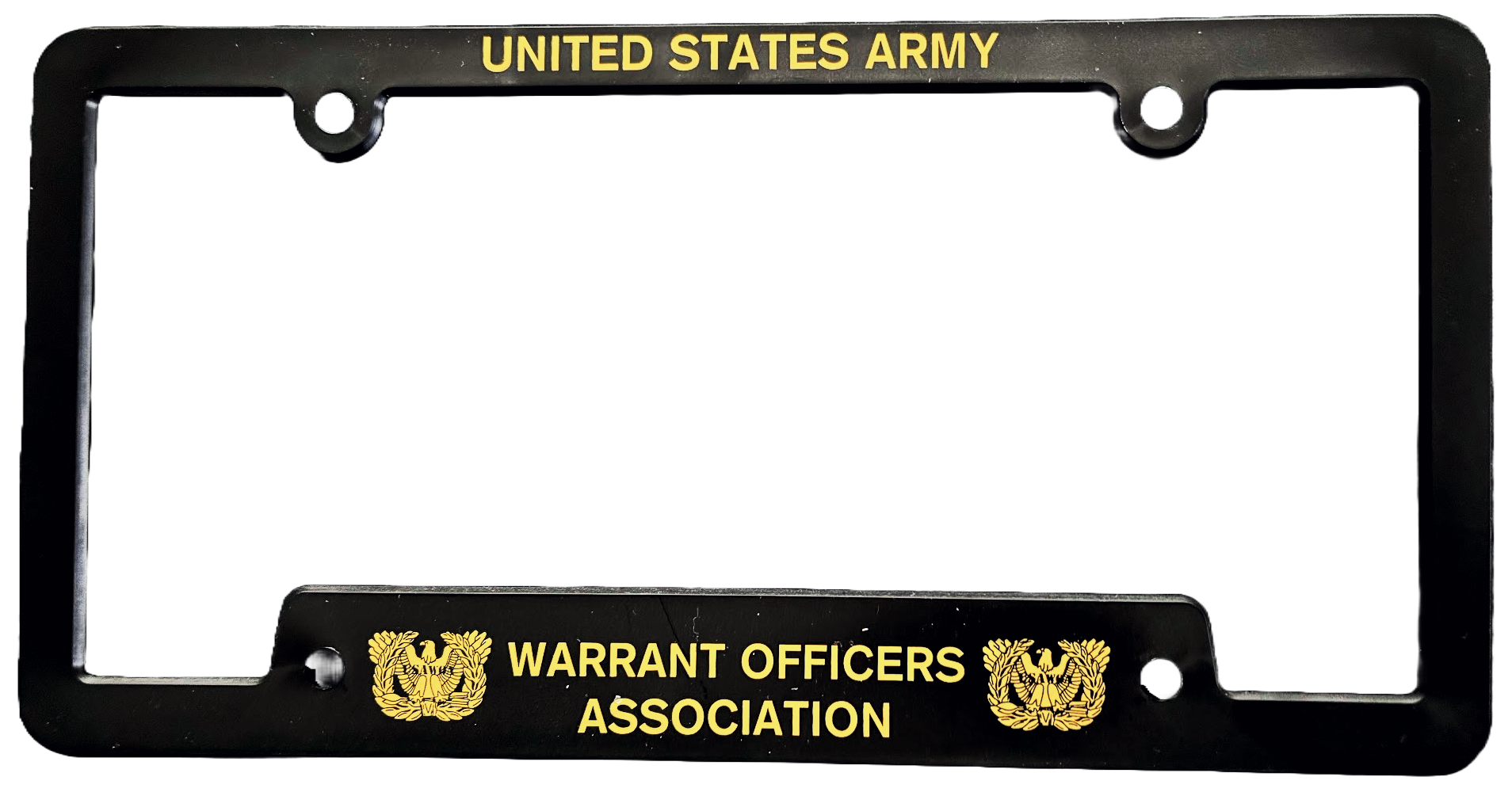 Black USAWOA license plate frame