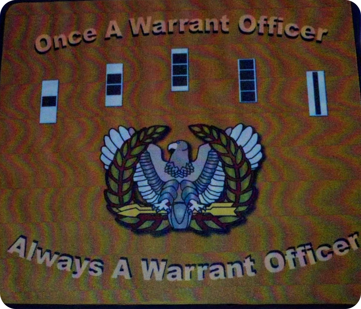 USAWOA Once a Warrant Officer mouse pad