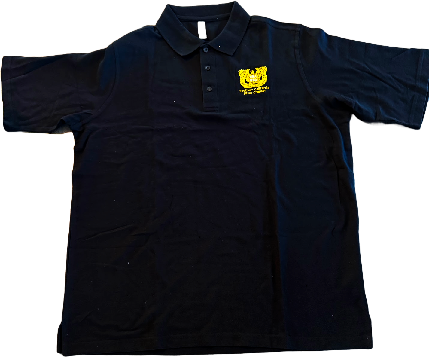 Black Southern California Silver Chapter polo shirt